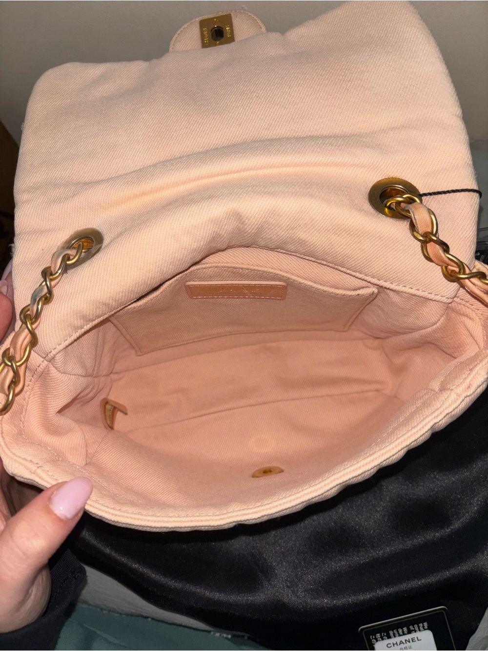 CHANEL COCO Blush Quilted Canvas Crossbody Denim - Picture 16 of 16
